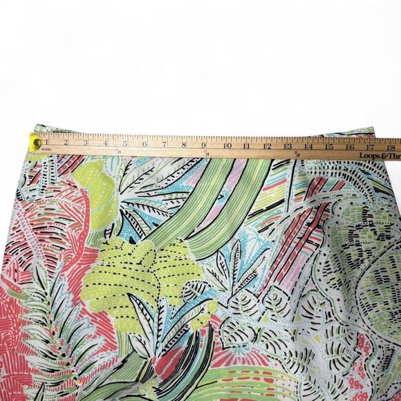Boho Coastal Tropical Midi Skirt – Size 14 - Lettuce Hem Resortwear Islandcore - Picture 7 of 8